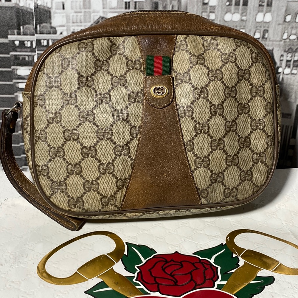 Authentic Rare Gucci Sherry Line GG Bag - Picture 3 of 16